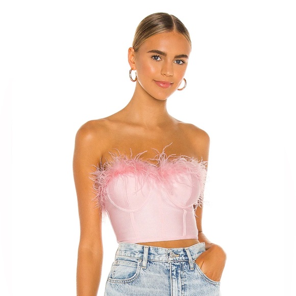 superdown Tops - NWT Large Ramona Bustier Top in Blush / Superdown